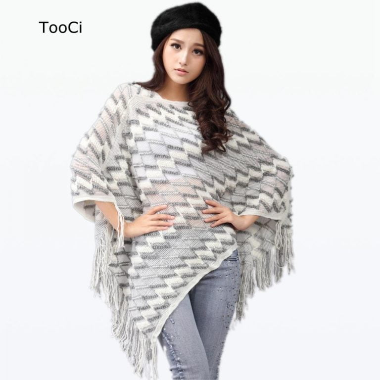 Womens Knitted Poncho