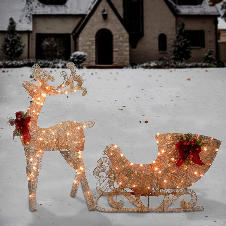 Christmas Reindeer And Santa