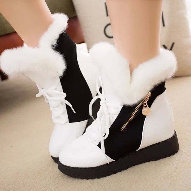 Fur Lined Ankle Boots Womens