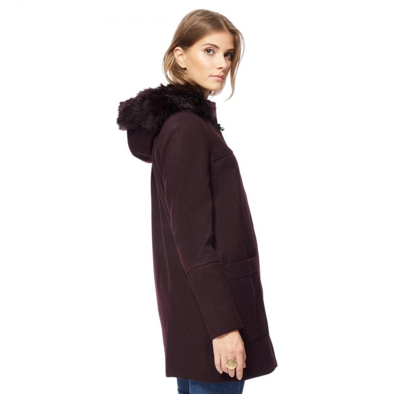 Ladies Duffle Coat With Hood