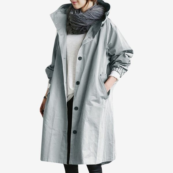 Long Waterproof Coat With Hood