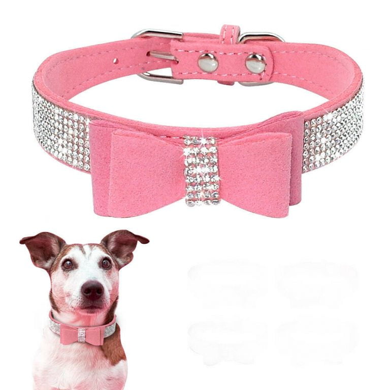 Pink Diamante Dog Collar